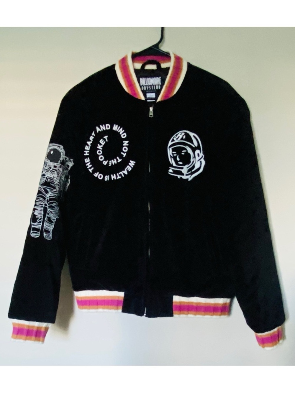 Billionaire Boys Club Black Velvet Varsity Bomber Jacket